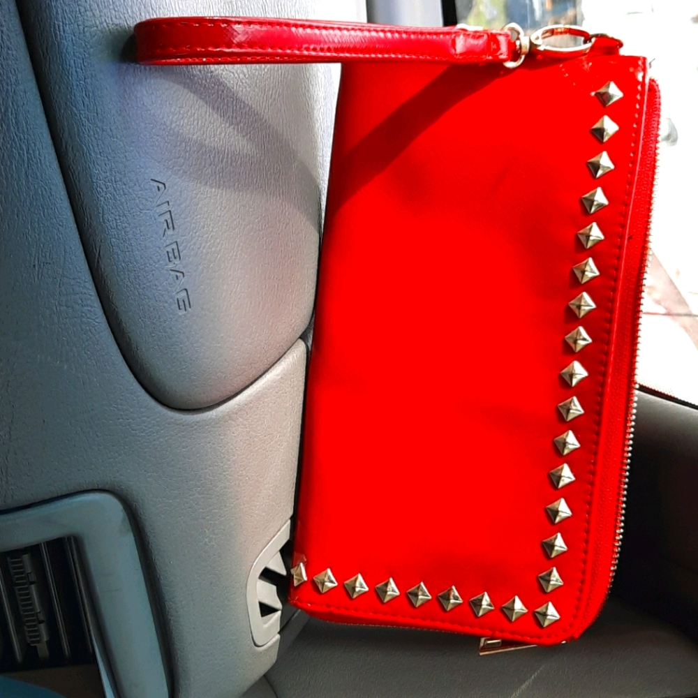 Small red hand bag